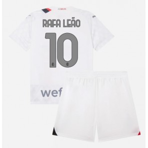 AC Milan Rafael Leao #10 Bortaställ Barn 2023-24 Kortärmad (+ Korta byxor)